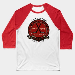 Vintage Canadian Hockey Stick Baseball T-Shirt